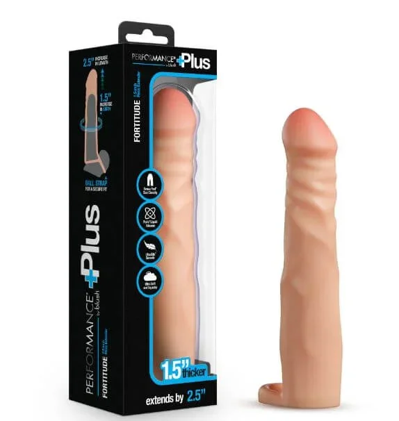 Performance Plus 2.5-Inch Silicone Penis Extender – Beige | Realistic Dual-Density Design