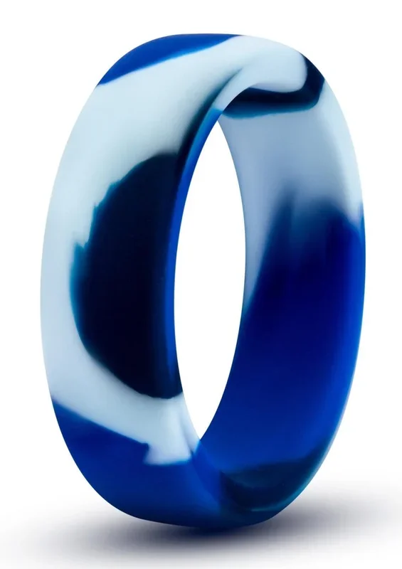 Performance Silicone Camo Cock Ring – Blue Camouflage