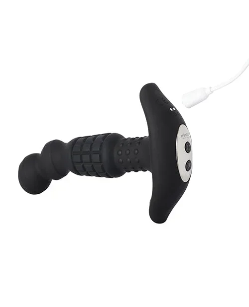 Pineapple Man Vibrating Prostate Massager Black Girthy Bead Neck For Intense Stimulation