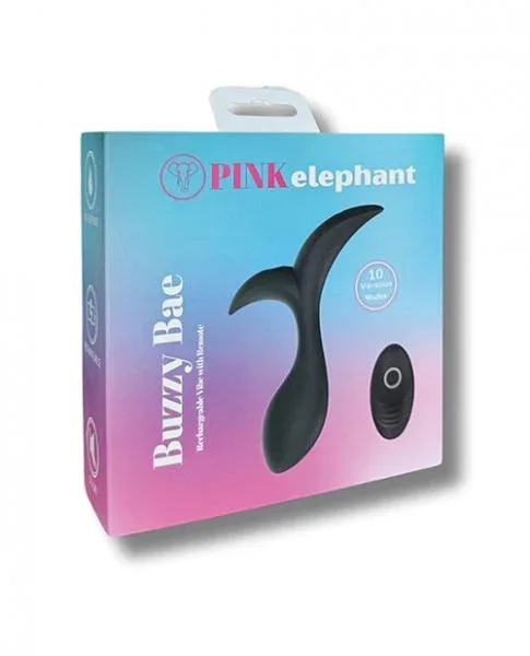 Pink Elephant Buzzy Bae Rechargeable Vibe w/Remote – Black