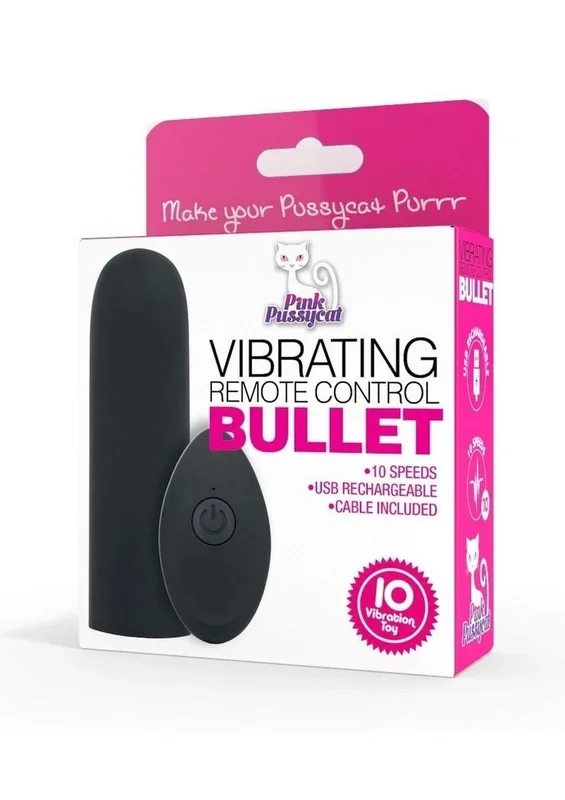 Pink Pussycat Vibrating Remote Control Bullet