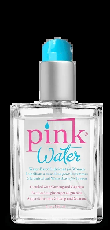 Pink Water Intimate Lubricant 4 fl oz Glass Bottle with Pump