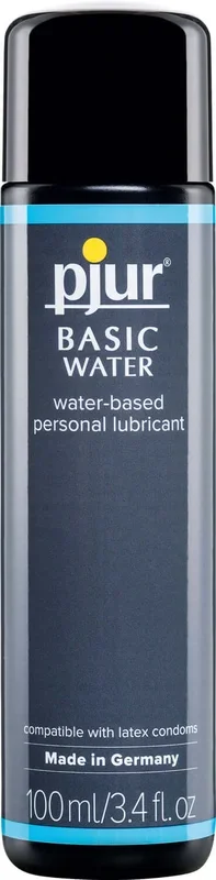 Pjur Basic Water-Based Lubricant 100ml – Long-Lasting, Non-Sticky, and Condom-Safe