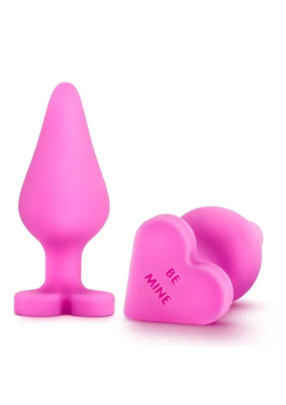 Play with Me Naughty Candy Heart Be Mine Silicone Butt Plug
