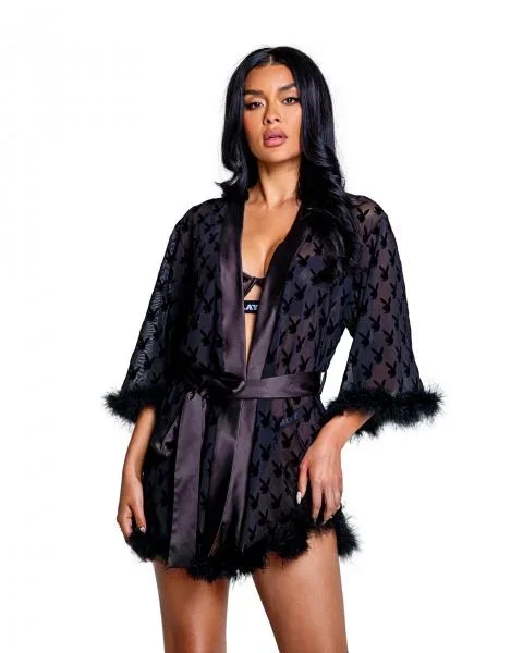 Playboy Bunny Noir Robe –