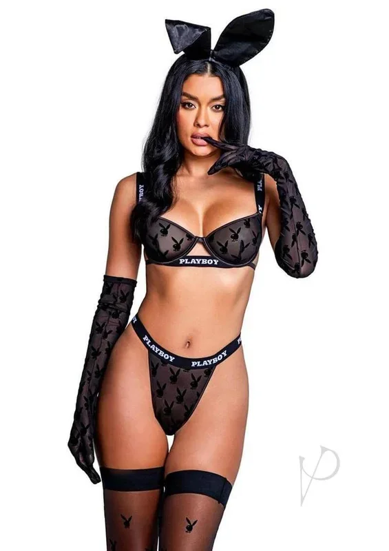 Playboy Bunny Noir Set 2 Piece Black XLarge