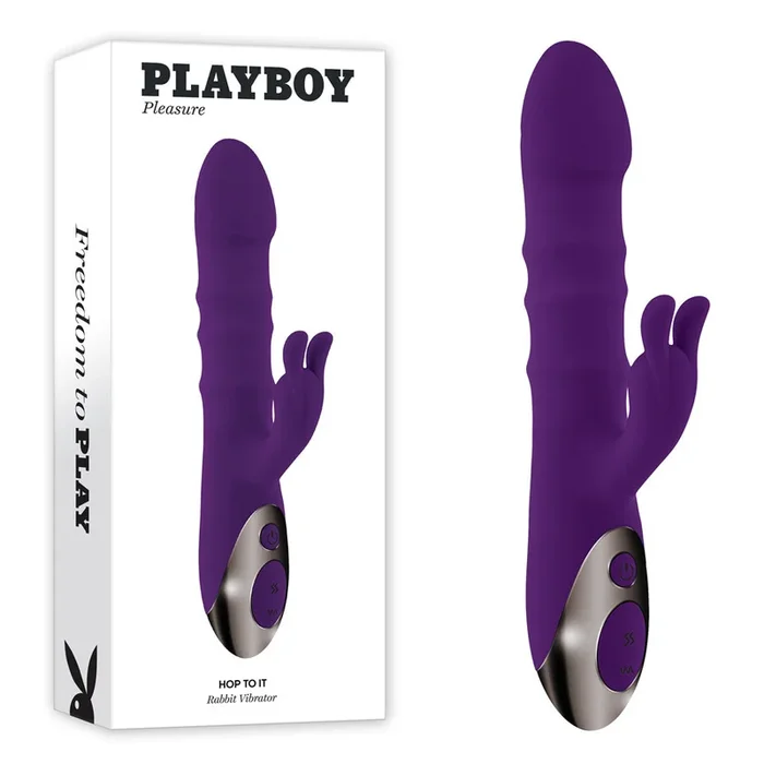 Playboy Pleasure HOP TO IT – Purple 23.5 cm USB Rechargeable Rabbit Vibrator