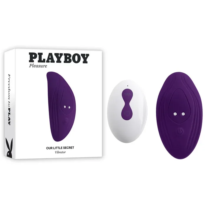 Playboy Pleasure OUR LITTLE SECRET – Purple USB Rechargeable Panty Vibrator with Wireless Remote Control