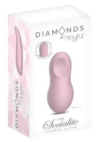 Playful Diamonds The Socialite – Rechargeable Lay-On Vibe Pink