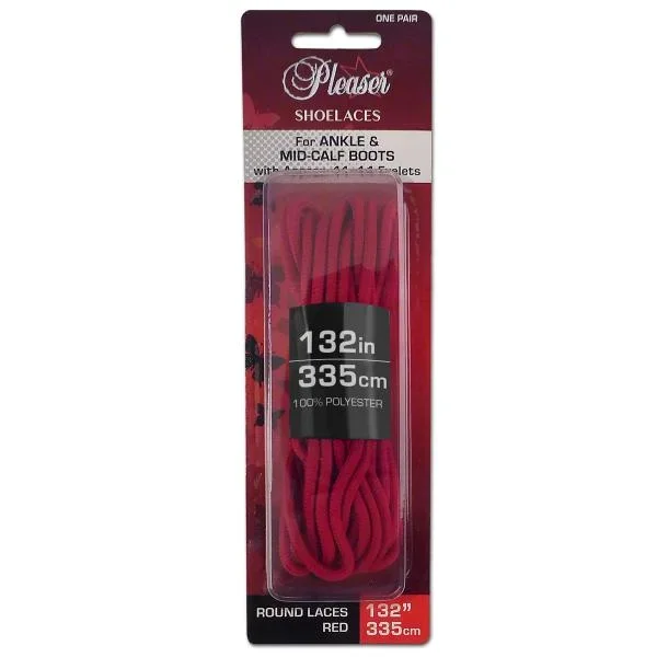 Pleaser Knee High Boot Shoe Laces – Red