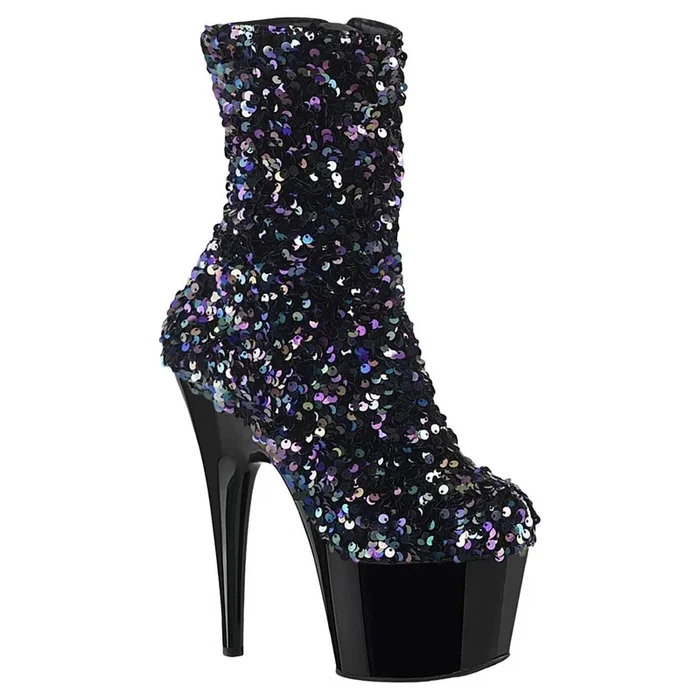 Pleaser Shoes Adore 1042SQ Platform Sequins Ankle Boot