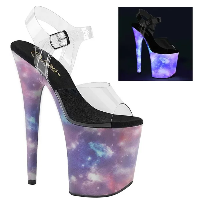 Pleaser Shoes Flamingo-809 Reflective 4″ Platform Sandals