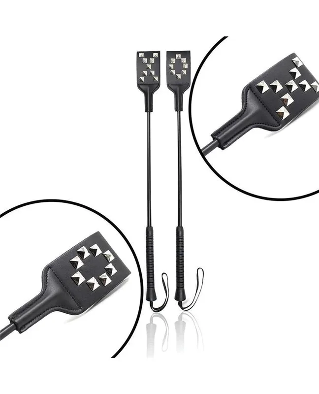 Plesur XO Studded PVC Crop – Black