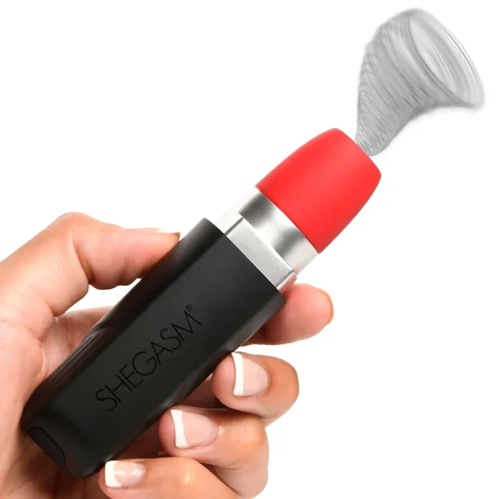 Pocket Pucker Lipstick Clitoral Suction Vibrators – Red