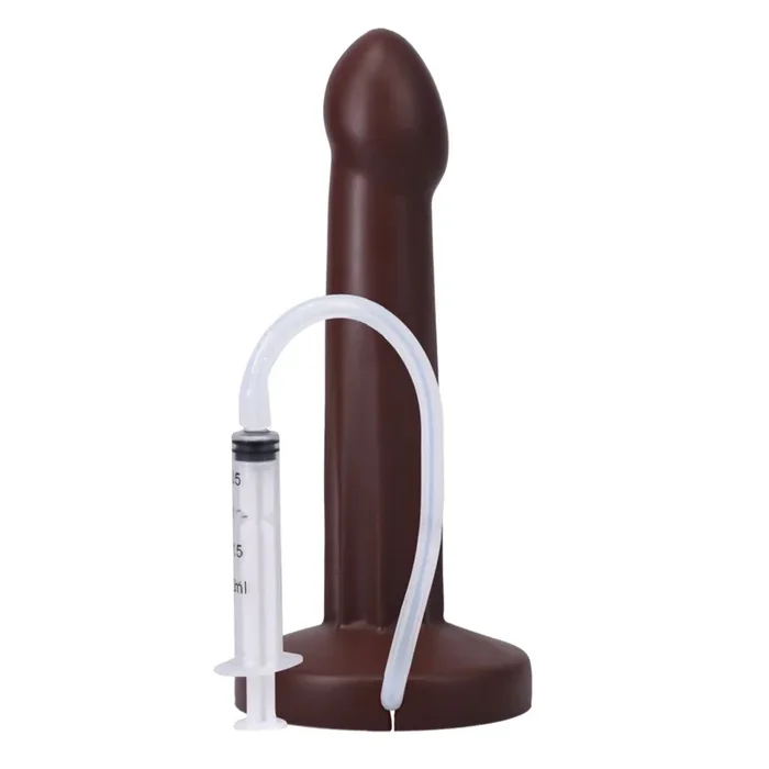 Pop 7 Inch Silicone Squirting Dildo – Chocolate