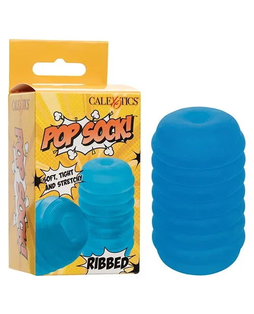 Pop Sock! Ribbed Masturbator – Blue