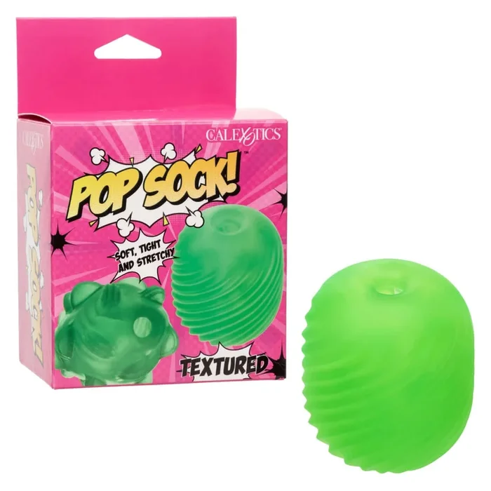 Pop Sock! Textured Green Reversible Stroker – Dual Sensation Masturbator