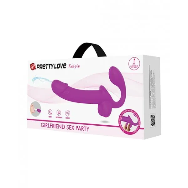 Pretty Love Kelpie Squirting Strapless Strap On – Fuchsia