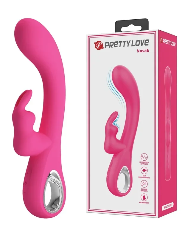 Pretty Love Novak Handle Rabbit with Bunny – Pink