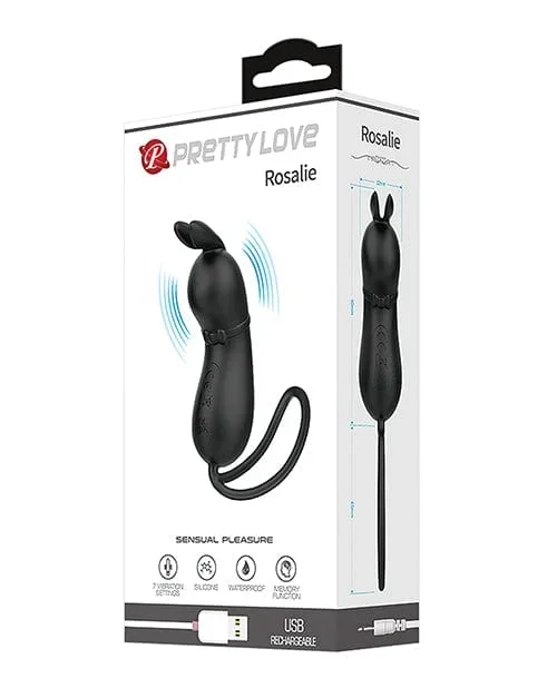 Pretty Love Rosalie Tethered Clit Stim – Black