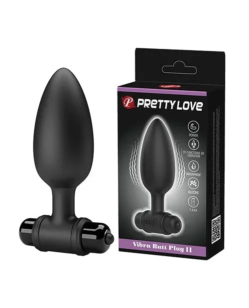 Pretty Love Vibra Butt Plug II – Black
