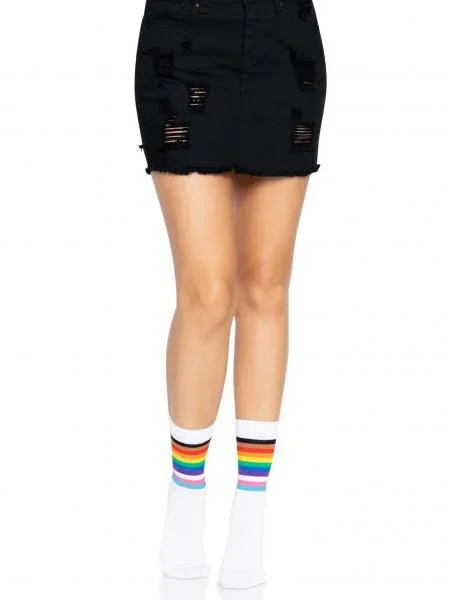Pride Crew Socks – Rainbow – One Size
