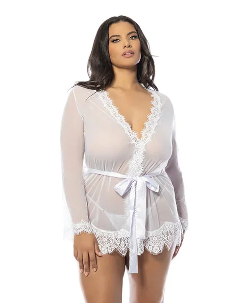 Provence Short Robe – White 1X/2X