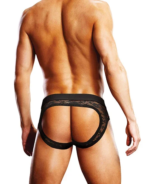 Prowler Lace Open Back Brief – Black MD