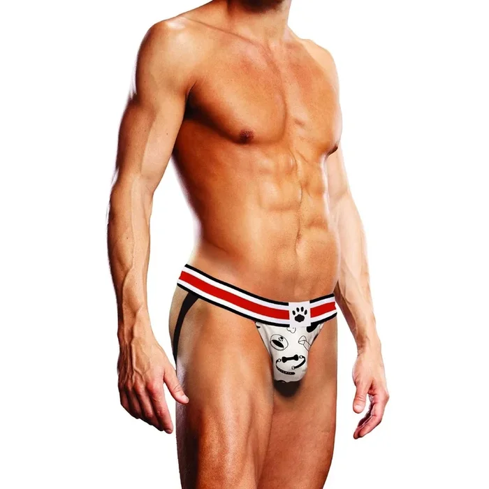 Prowler Puppie Print Jock Strap Black Red