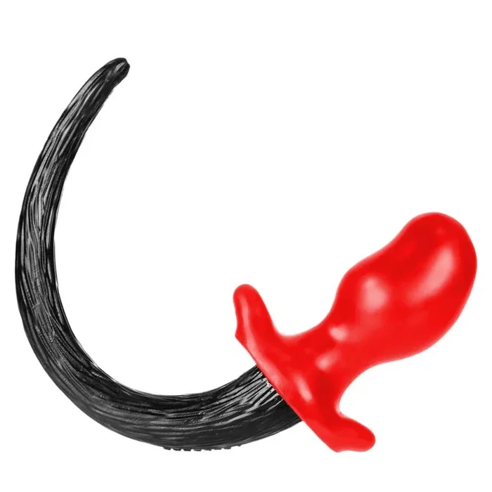 Prowler RED By Oxballs PUPTAIL Butt Plug Red Black Medium
