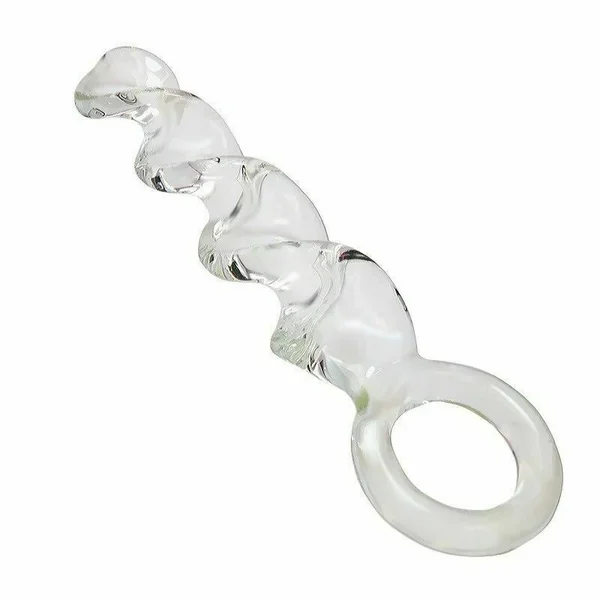 Pyrex Crystal Spiral Dildo Transparent Long Butt Plug Sex Toys Anal Fetish Glass Dildos