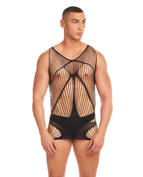 Rainbow Party Automatic Long Tank – Black S/M