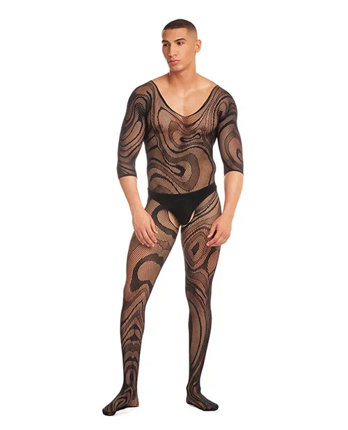 Rainbow Party Supernova Body Stocking 2 pc Set – Black