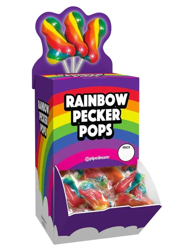 Rainbow Pecker Pops – 72 Count