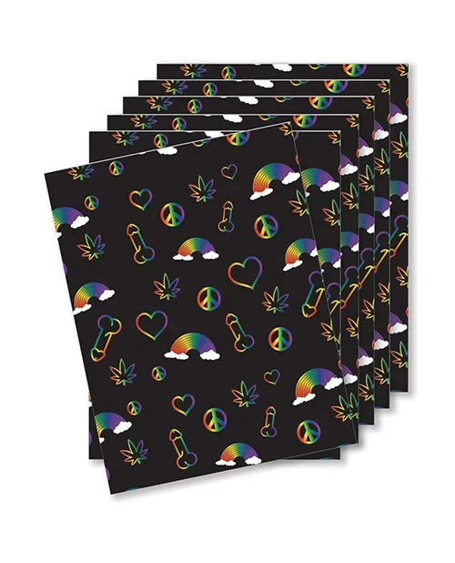 Rainbow Penis Naughty Greeting Card – Pack Of 6