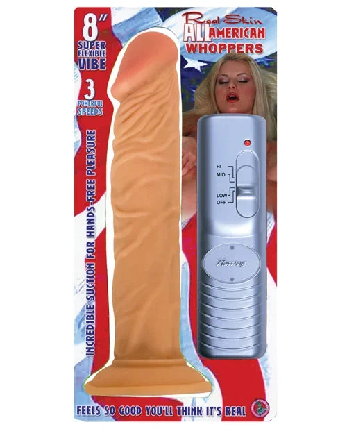 Real Skin All American Whoppers 8″ Vibrating Dong
