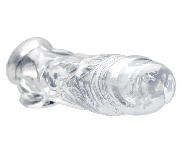 Realistic Clear Penis Enhancer and Ball Stretcher – Lifelike Penis Sleeve and Ball Stretcher