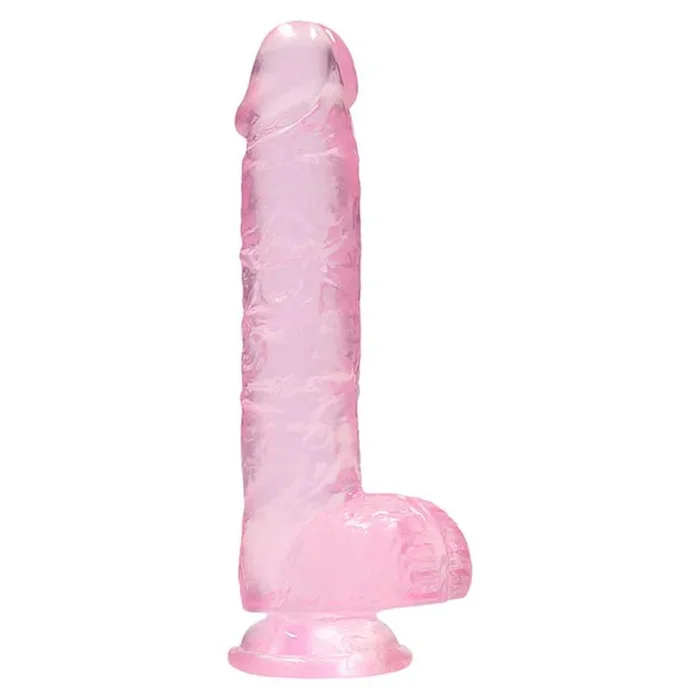 RealRock Crystal Clear Realistic Dildo with Balls