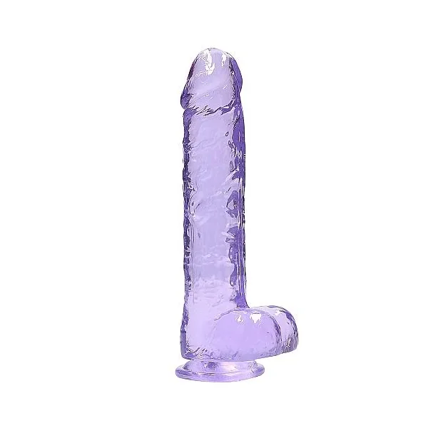 Realrock Realistic Dildo W/ Balls 10in Purple