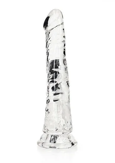 Realrock Slim 6-Inch Transparent Dildo – Clear, Phthalate-Free TPE with Suction Cup Base