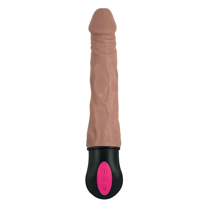 Realskin Hot Cock #1 Warming Dildo Brown -7″
