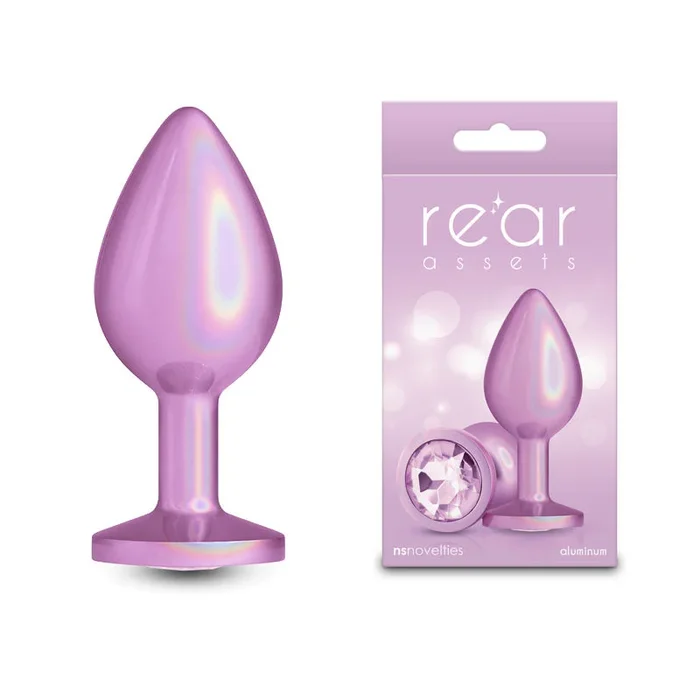 Rear Assets Iridescent – Medium – Pink – Iridescent Pink 8.2 cm Medium Butt Plug