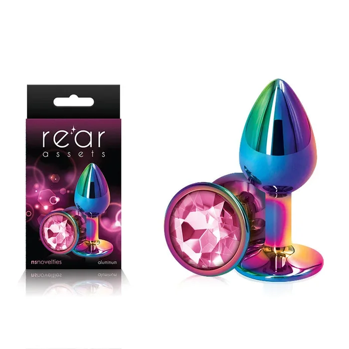 Rear Assets Small Metal Butt Plug with Pink Gem Base