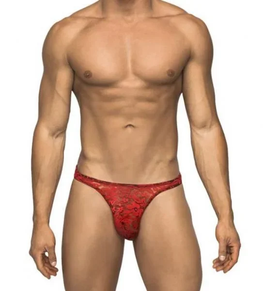 Red – Stretch Lace Bong Thong –