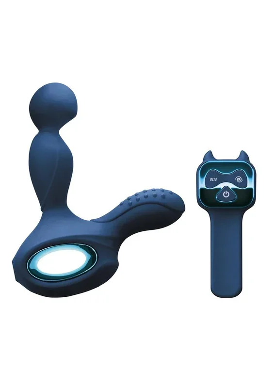 Renegade Orbit Rechargeable Silicone Vibrating Rotating Heated Prostate Stimulator with Remote Control