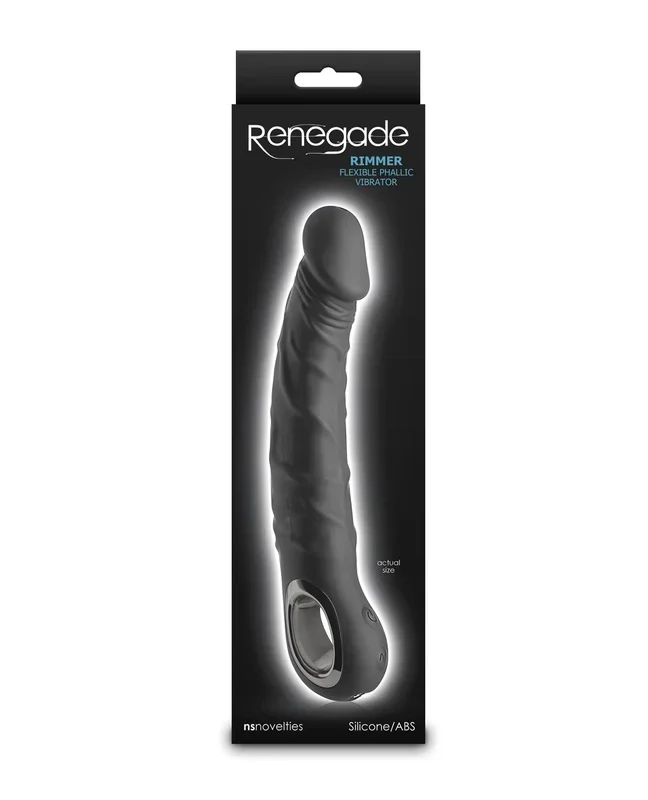 Renegade Rimmer Vibrating Dong with Handle – Black