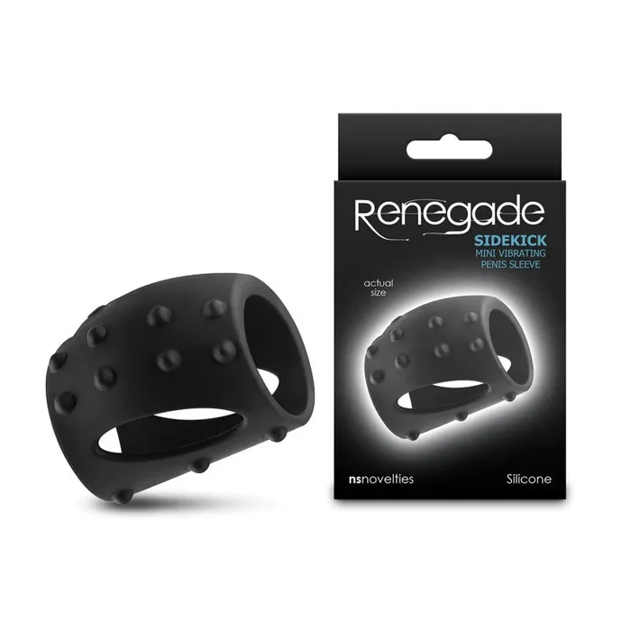 Renegade Sidekick – Black – Black USB Rechargeable Vibrating Penis Cage