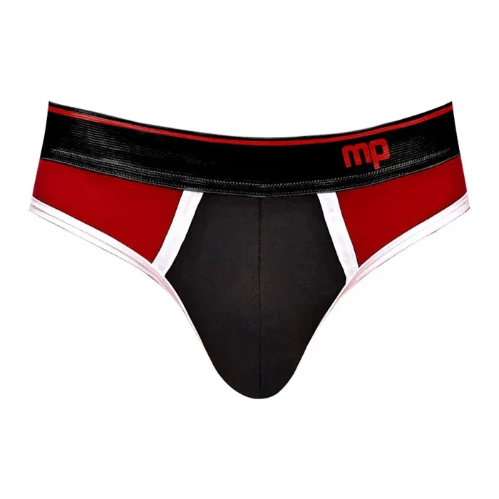 Retro Sport Panel Thong – L/ XL – Red/ Black