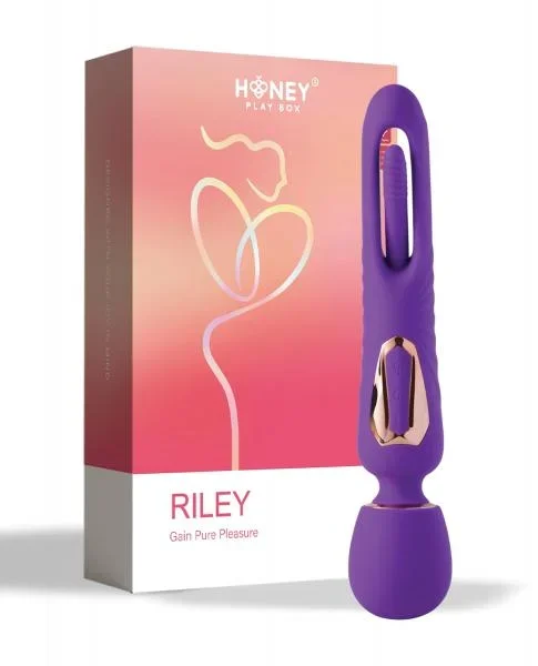 Riley Vibrating Massage Wand & G-Spot Tapping Stimulator – Purple
