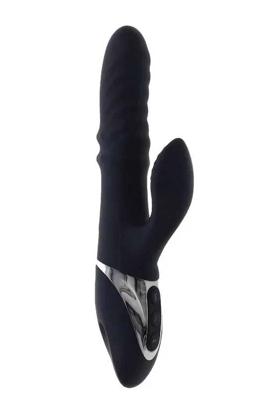 Ring It Home Silicone Rechargeable Vibrator with Clitoral Stimulator